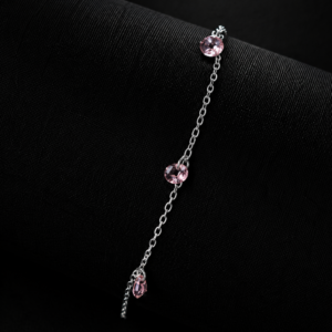 Pulseira Catier c/7 zirconias redondas  Rosas
